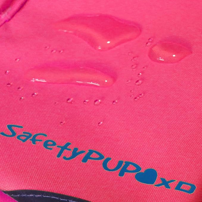 SafetyPUP XD Dog Reflective Vest – Hi-Vis Fluorescent Visibility That Helps to Safeguard Your Pet On/Off Leash in Urban & Rural Areas (Pink, Small)