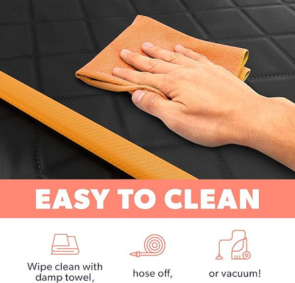 Active Pets Orange XL Dog Car Hammock Back Seat Cover, Waterproof Backseat Cover Protector for Truck Bench Rear of Sedans or SUVs, Essential Pet Supplies Vacuum or Wipe Clean, Machine Washable