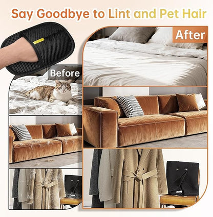Electrostatic Pet Hair Remover Glove for Dogs &Cats, Reusable Cat Dog Magic Brush pet Hair, Suitable for Sofas, Clothing, Carpets, Curtains (1Pcs)