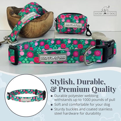 Lucky Love Dog - Adjustable Dog Collar with Easy Click Buckle for Large Dogs, Durable, & Comfortable for Male & Female Dogs, Pet Collar for Puppies & Adult Ones - Penny, Large