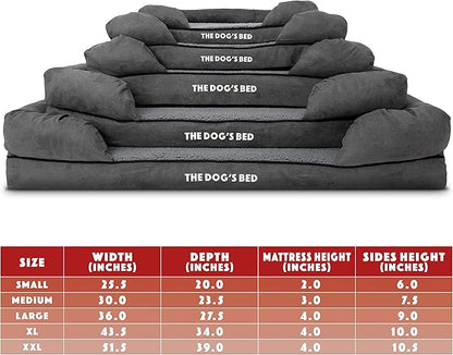 The Dog’s Bed Medium Support Memory Foam Dog Bed XXL Plush Grey, Pain Relief: Arthritis, Hip & Elbow Dysplasia, Supportive, Calming, Waterproof Washable Cover, Veterinary Approved