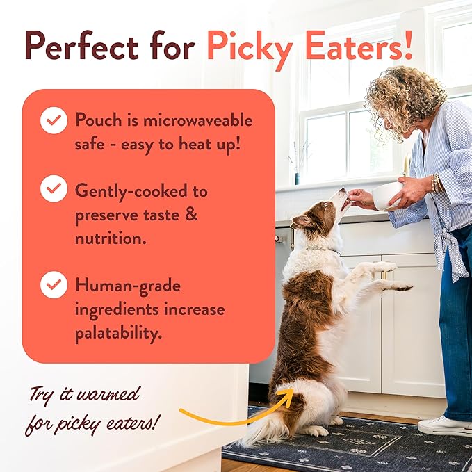 Portland Pet Food Company Fresh Dog Food Pouches - Human-Grade Toppers Wet Pet Meal & Mixers - Gluten-Free Limited Ingredient Tuxedo’s Chicken & Yams - Large & Small Breed Puppy & Senior Dogs - 8 Pack