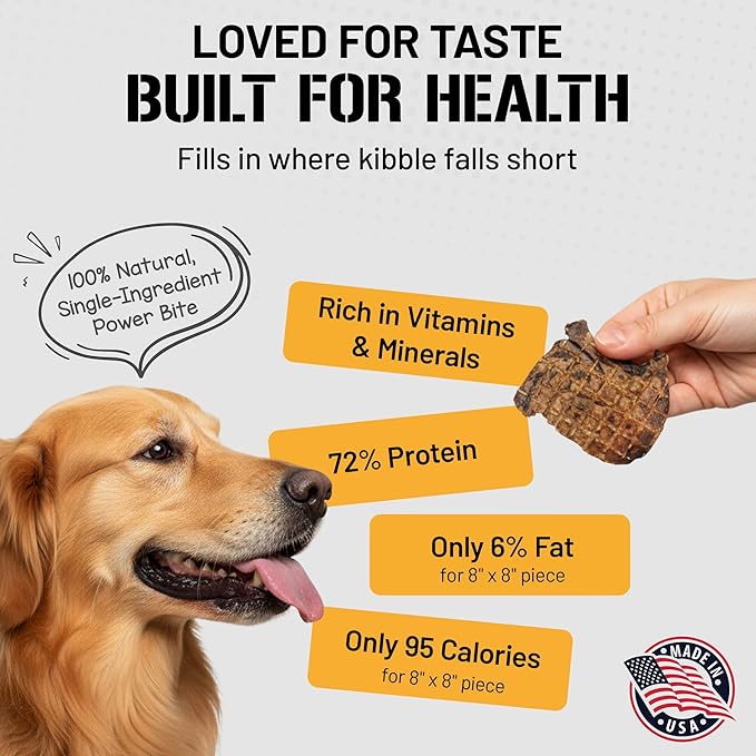 Dog Chits Lamb Lung Fillets Dog and Puppy Treats - Low Fat, High Protein Single Ingredient Dog Treat - Easy to Break Slices - Great for Training - Made in USA, 6 oz. Bag
