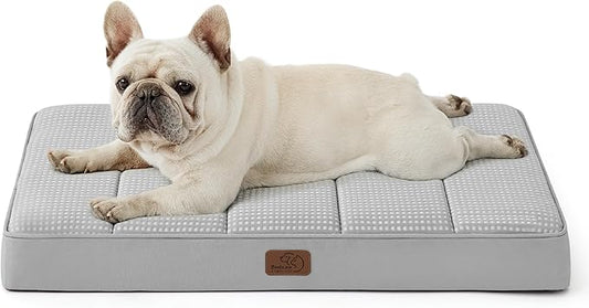 Bedsure Cooling Dog Bed for Small Dogs - Comfy Flat Puppy Beds with Removable Washable Cover, Orthopedic Egg Crate Foam Pet Mat, Suitable for Pet Up to 15 lbs