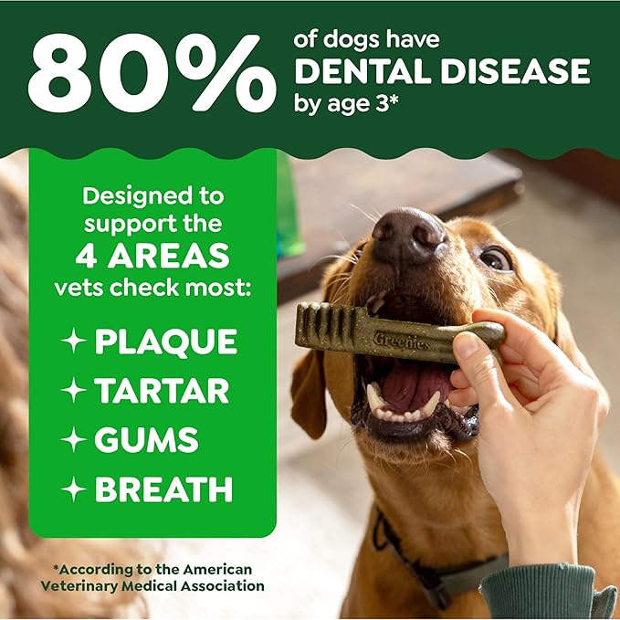 Greenies Veterinarian-Recommended Natural Dental Dog Treats Teenie Size, Original Flavor, 12 oz. Pack, 43 Count