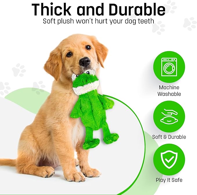 FGA MARKETPLACE Pack of 7 Flat NO Stuffing NO Squeak Plush Dog Toys, Funny Style Will Entertain Your Pet for Hours, Recommended for Small and Medium Dog 21 INCH Long