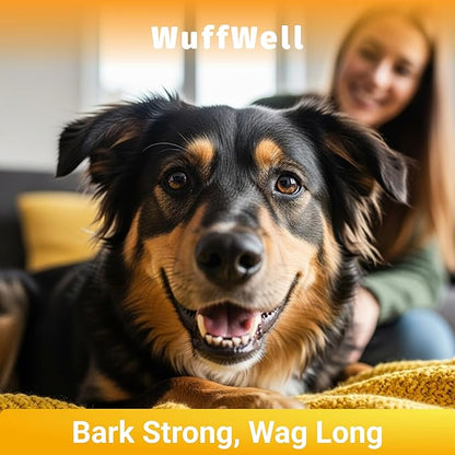 WuffWell Dog Allergy Chews – Supports Immune System & Dog Itching Skin Relief – Advanced All Natural Ingredients & Soft Chews for Dog's Skin Irritation – Made in USA – 140 Count