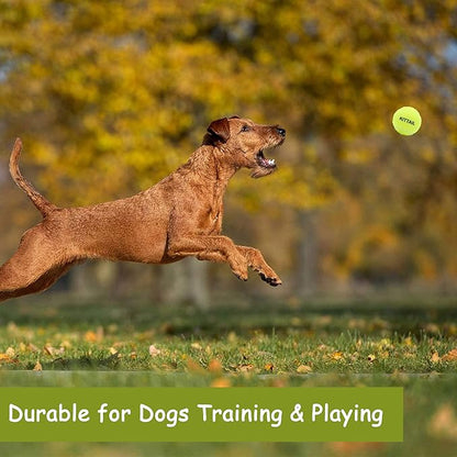 12 Pcs Squeaky Tennis Balls for Dogs - 2.58" Interactive Doggy Toys - Mini Safe, Durable for Small Medium Large Dogs Training Playing, with 1 Reusable Carry Bag