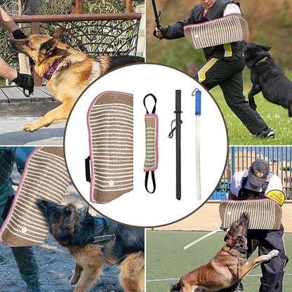 LWPITTY Professional Dog Bite Training Set - Tough Dog Bite Sleeve, Protection for K9, Pitbull, German Shepherd (4 Pack)