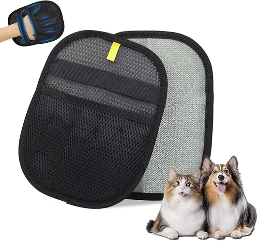 Rolssiz Pet Hair Removal Glove for Cats & Dogs, Upgraded Five-Finger Electrostatic Pet Hair Gloves, Reusable Magic Brush Pet Hair Remover Tool for Laundry, Couch, Carpet, Car Seat,Cat Grooming Gloves
