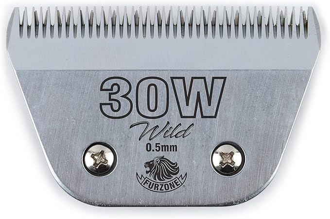 FURZONE Detachable Blade - Size 30W Wide Blade 1/50", Made of Extra Durable Japanese Steel, Compatible with Most Andis, Oster, Wahl A5 Clippers