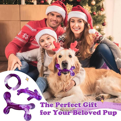 Furdog 3 Pack Dog Toys for Aggressive Chewers Indestructible Dog Toy for Large Dogs Tough Dog Toys to Keep Them Busy, Purple (Purple2)
