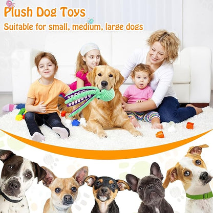 Fuufome Large Squeaky Dog Toys- Plush Dog Toys with Soft Fabric for Small, Medium, and Large Dogs Daily Companionship, Training Reward Gift