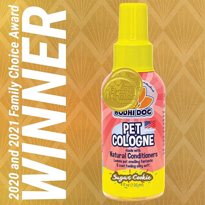 Bodhi Dog Premium Dog Cologne - Deodorizing Dog Perfume & Conditioner for Dogs & Cats - Natural Long Lasting Spray - Keeps Pets Fresh All Day - Gentle, Safe Formula, Made in USA (Sugar Cookie 4 Fl Oz)