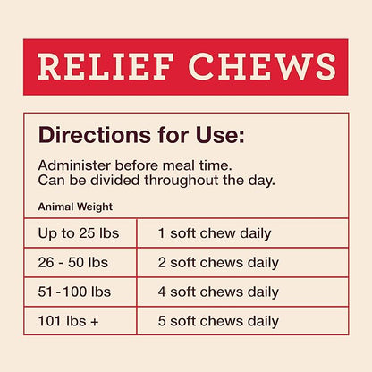 Hemp Well Relief Dog Soft Chews – Organic Hemp Soft Chews for Hip and Joint Health, Long Lasting Mobility Support (1 Pack)