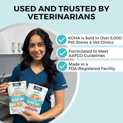 KOHA Pet Limited Ingredient Bland Diet for Dogs, Lamb and White Rice Recipe Sensitive Stomach Wet Dog Food, Gentle Formula Easy to Digest Bland Diet Dog Food, Pack of 6