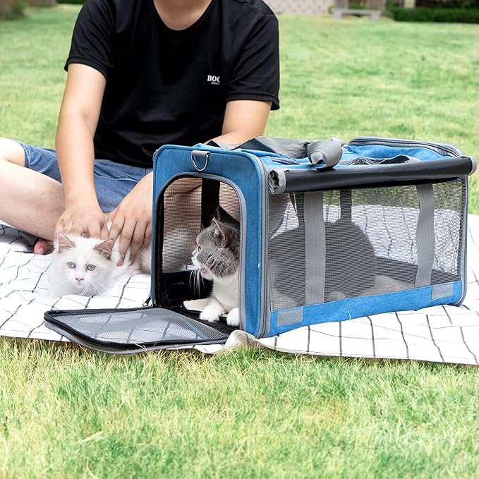 GAPZER Pet Carrier for Large and Medium Cats, Soft-Sided Pet Carrier for Big Medium Cats and Puppy, Dog Carriers Cat Carriers Pet Privacy Protection Travel Carriers