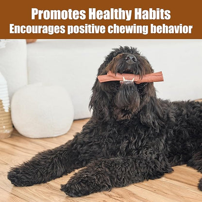 SPOT Bam-Bones Plus Branch -Bamboo Fiber & Nylon, Durable Long Lasting Dog Chew for Aggressive Chewers – Great Toy for Adult Dogs & Teething Puppies Under 90lbs, Non-Splintering, 9.5in, Beef Flavor