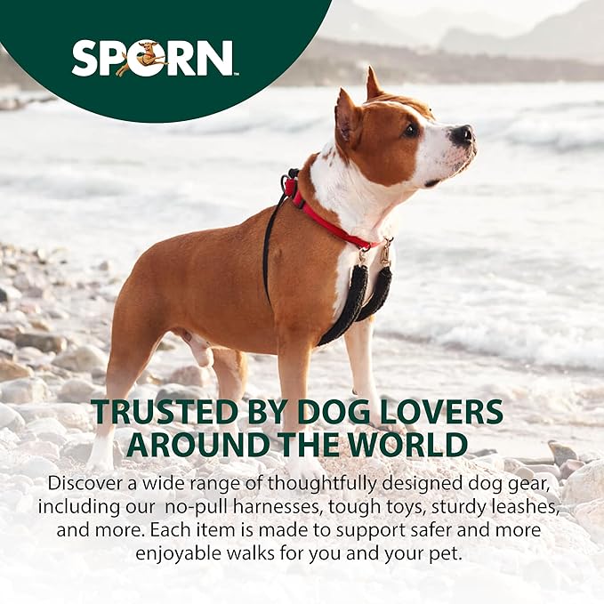 Original Sporn Halter - Medium Size No Pull Dog Harness for Large Dogs That Pull - Adjustable, Lightweight & Anti-Choke Dog Halter Harness for Training & Walking Strong Pullers, M, Blue