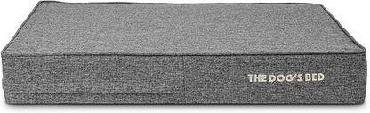 The Dog’s Bed Orthopedic Memory Foam Dog Bed, Large Grey Linen, Pain Relief for Arthritis, Hip & Elbow Dysplasia, Post Surgery, Lameness, Supportive, Waterproof Washable Cover, Veterinary Approved