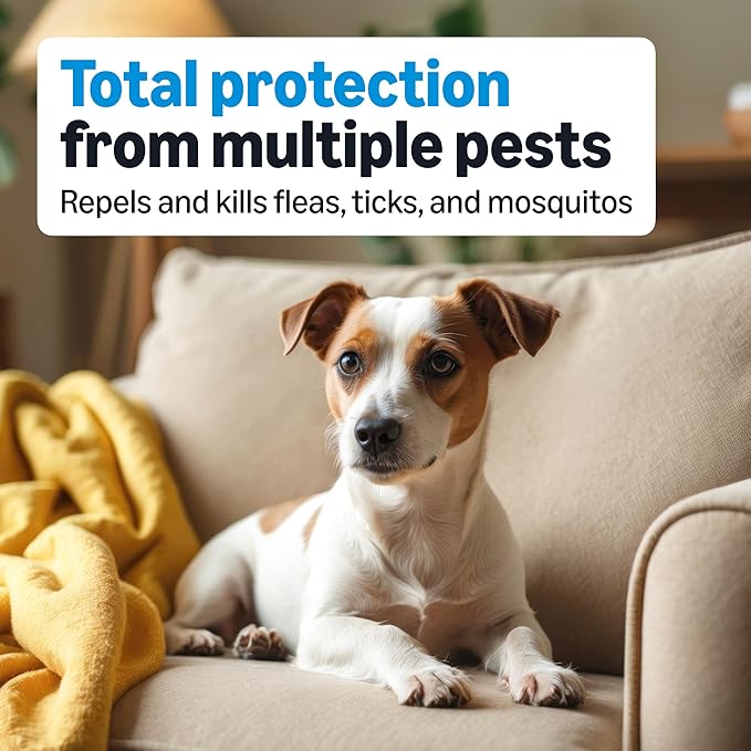 Amazon Basics Preventative Flea, Tick & Mosquito Topical Treatment for Medium Dogs (11-20 Pounds), 4 Count, Packaging May Vary