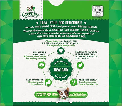 Greenies Veterinarian-Recommended Adult Natural Dental Dog Treats Petite Size, Original Flavor, 54 oz. Pack, 90 Count