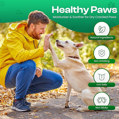 Dog Paw Balm for Dogs & Cats – Elbows, Nose and Paw Protector – Only 8 Vegan Ingredients, All-Weather Protector, Dog Nose Balm (2.6 oz)