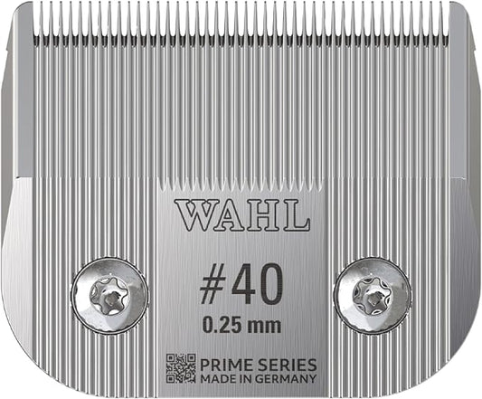 Wahl Pro Animal Prime Series Blades - Professional Fine Tooth Pet Clipper for Horse, Cat & Dog Grooming - Made from High-Carbon Steel - #40, 0.25mm