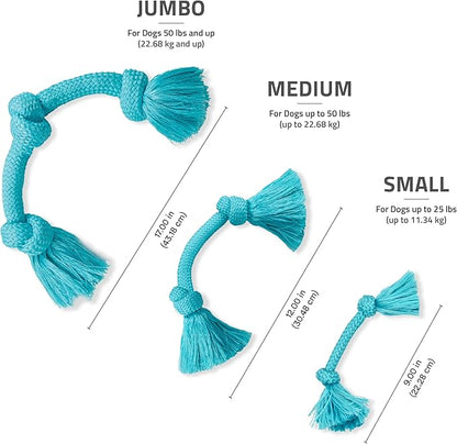 Playology Dog Toys | Dri-Tech Rope Toy Tug of War Rope for Aggressive Chewers | Medium Peanut Butter Scented Toy - Easy to Clean and Made from Non Toxic Materials