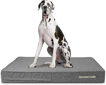The Dog’s Bed Orthopedic Memory Foam Dog Bed, 2XL Grey Linen, Pain Relief for Arthritis, Hip & Elbow Dysplasia, Post Surgery, Lameness, Supportive, Calming, Waterproof Washable Cover