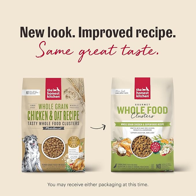 The Honest Kitchen Human Grade Whole Food Clusters Dog Whole Grain Chicken & Oat 10 lb Bag