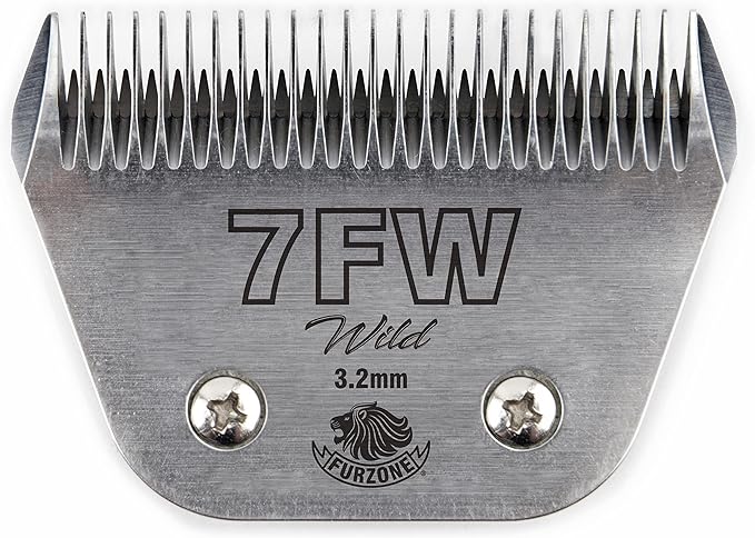 FURZONE 7FW 1/8" - 7F Wide Blade for Dog Grooming, Made of Extra Durable Japanese Steel, Compatible with Most Andis, Oster, Wahl A5 Clippers