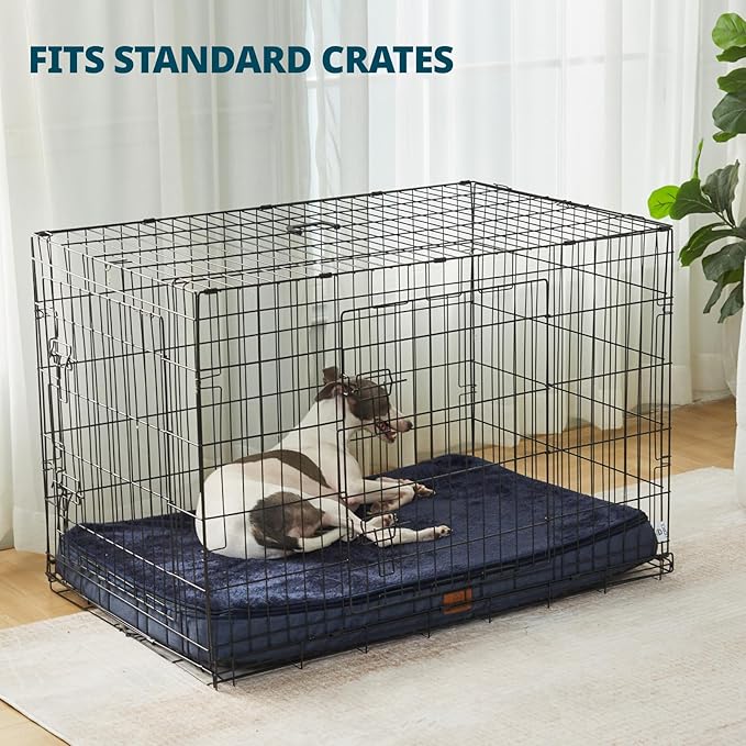 LIORCE Memory Foam Large Dog Bed - 4” Thick Orthopedic Beds for Large Dogs - Waterproof Dog Bed with Removable Washable Cover & Wrap-Around Zipper - Ultimate Comfort and Easy Maintenance