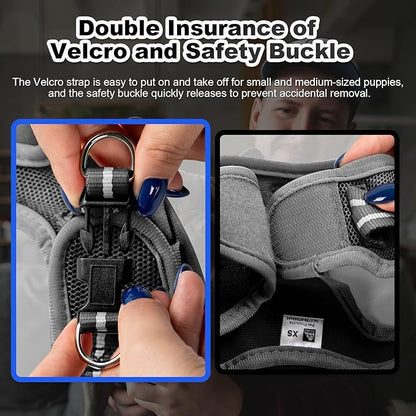 Dog Harness Medium Sized Dogs, Puppy Harness and Leash Set for Training, Running, Walking, Suitable for Small and Medium Dog Vest, Black, S