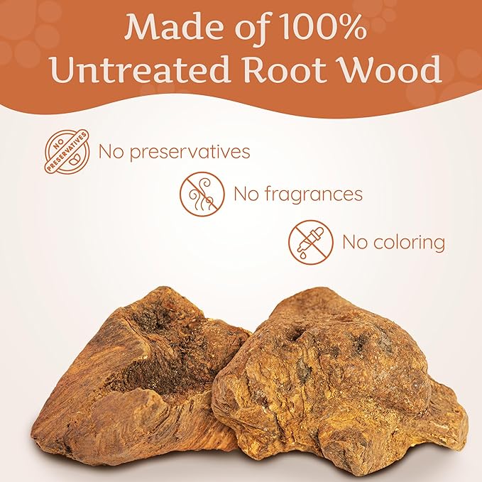 Wildfang® Briar Wood Chewing Root, XL - Splinter Free Wood Dog Chew Toys for Aggressive Chewer, Odorless Natural Teething Toys Dogs Dental Health, Healthy Gums (for Dogs 99-132 lbs), Pack of 1