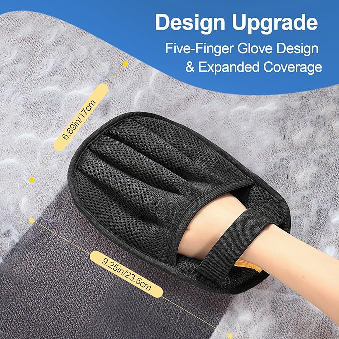 Salhap Pet Hair Removal Tool for Cats & Dogs, 2025 New Upgraded Electrostatic Gloves for Pet Hair, Reusable Pet Hair Remover Tool for Couch, Furniture, Carpet, Curtain & Car Seat (Blue)