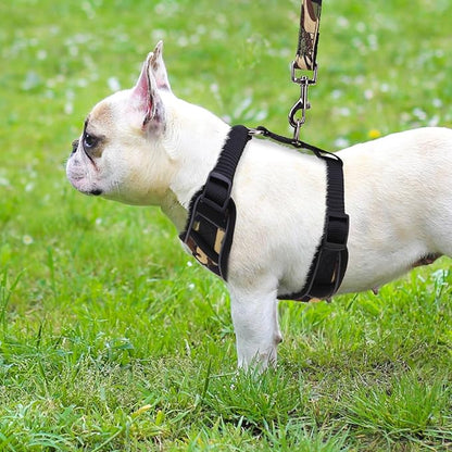 PUPTECK Small Dog Harness and Leash Set, No Pull Adjustable Puppy Cat Harness, Reflective Soft Mesh Pet Vest Small Sized, Camouflage, S