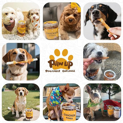 PAWUP Dog Treats, Chicken Wrapped Rawhide Sticks, Long Lasting Rawhide Chews for Teeth Cleaning, Taurine Added for Small & Medium Dogs, 24oz