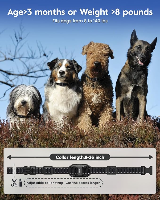 Dog Training Collar with Remote, 4200FT Electronic Dog Shock Collar with Beep, Vibration, Shock, Light and No Shock Mode, Electric Training Collar Set for Small Medium Large Dogs (Black Green)