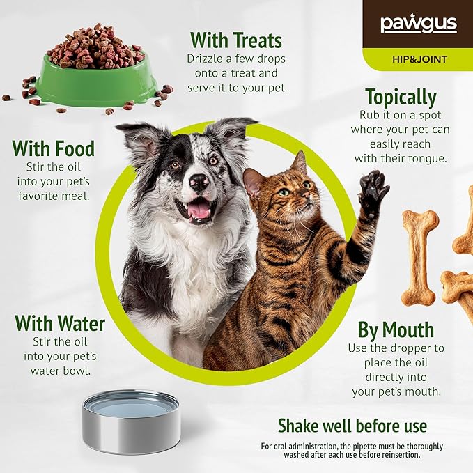 Hip and Joint Support for Dogs Cats - Pain Relief with Glucosamine, Chondroitin, Boswellia, MSM, Hyaluronic Acid, Collagens, Dewil's Claw - Healthy Aging- Mobility Lubrication, Stiffness Relief