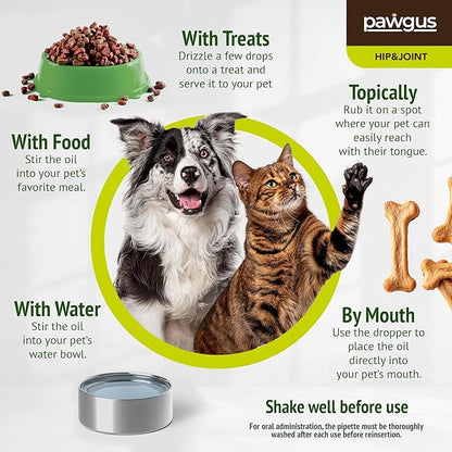 Hip and Joint Support for Dogs Cats - Pain Relief with Glucosamine, Chondroitin, Boswellia, MSM, Hyaluronic Acid, Collagens, Dewil's Claw - Healthy Aging- Mobility Lubrication, Stiffness Relief