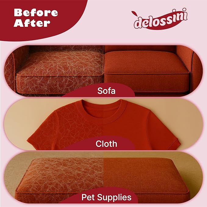 Pet Hair Removal Glove, Reusable Electrostatic Pet Hair Remover Glove for Cat & Dog, Washable 4 Finger Upgraded Version Pet Hair Mitt for Couch, Furniture, Car Seat - 1 PCS