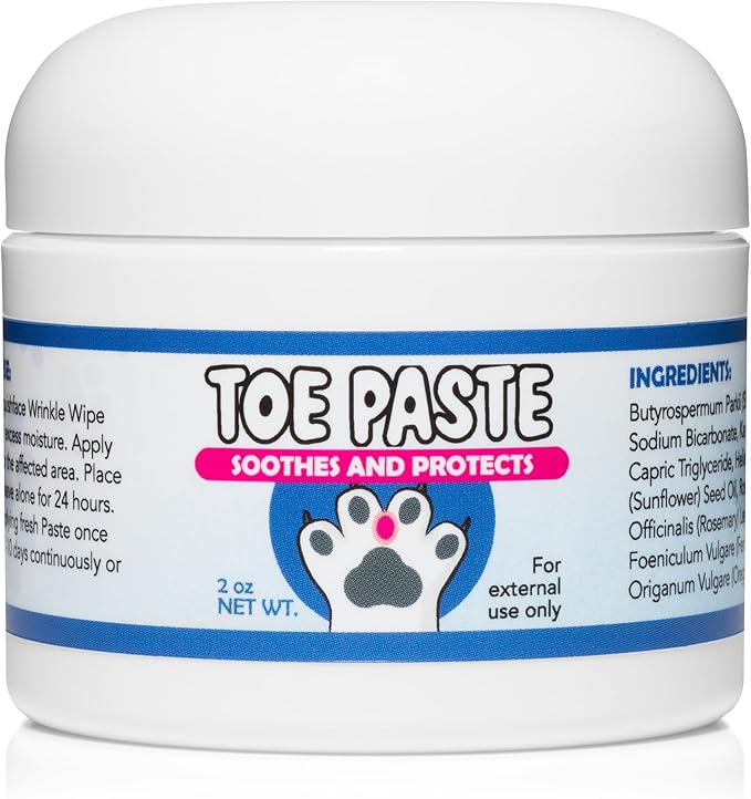 Squishface Toe Paste - Dog Paw Balm, Dog Paw Yeast Care, Soothing Dog Paw Cream for Happy, Healthy Paws! 2oz.
