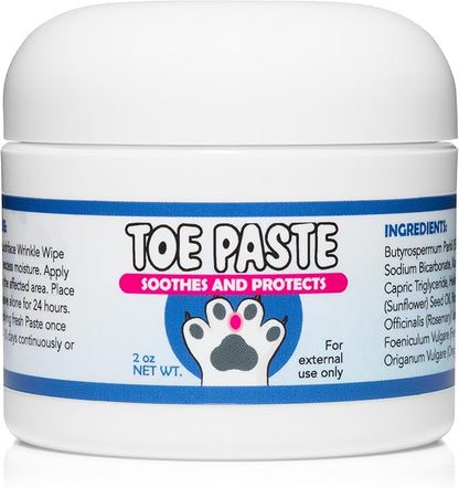Squishface Toe Paste - Dog Paw Balm, Dog Paw Yeast Care, Soothing Dog Paw Cream for Happy, Healthy Paws! 2oz.