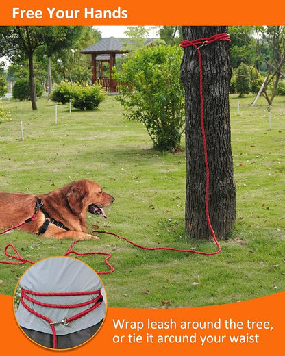 Long Dog Leash for Training 10FT/16FT/20FT/30FT/50FT/100FT, Reflective Tie Out, Heavy Duty Dog Lead for Large, Medium & Small Dogs - Outside Walking, Playing, Camping, Yard