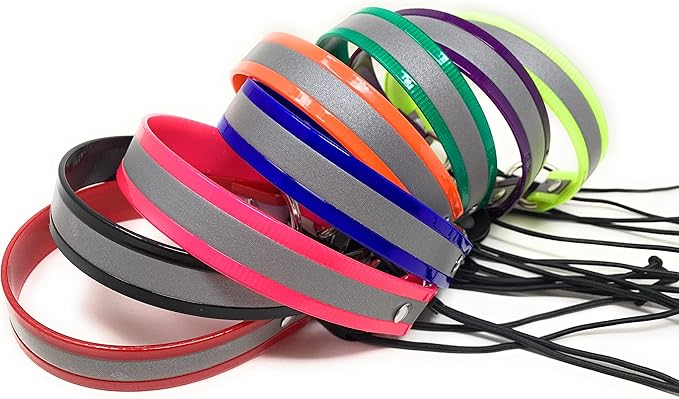 Sparky Pet Co - Surefit ECollar Replacement Strap - Bungee Dog Collar - Waterproof - Adjustable - Secure Nexus Wheel Lock - for Electronic Training & Invisible Fence Systems - 1" (Reflective Red)