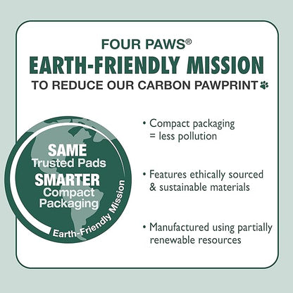Four Paws Wee-Wee Odor Control Advanced Formula Unscented Pee Pads for Dogs & Puppies, Leak-Proof Housebreaking Potty Training Floor Protection, 22" x 23", 100 Count