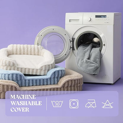 LE SURE Cute Dog Beds Large Sized Dog, Orthopedic Waterproof Large Pet Bed with Sides, High Back Non-Slip Bottom and Egg-Crate Foam Pet Couch Sofa with Washable Removable Cover, Hazel