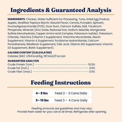 Solid Gold Wet Cat Food Pate for Indoor Cats - Healthy Canned Cat Food Pate w/Real Chicken, Omega Fatty Acids, Vitamins & Minerals - Grain Free & Gluten Free Can Meals for Cats & Kittens - 24ct/3oz