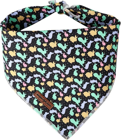 Unique style paws Easter Dog Collar with Bow Easter Eggs Chicken Collar with Flower for Small Medium Large Boys Girls Dogs